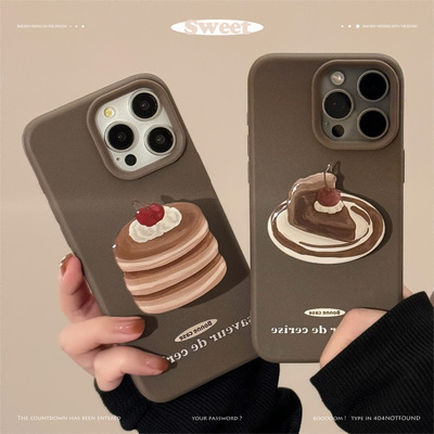 AceCase复古高级感iphone15手机壳苹果16promax蛋糕支架15适用13防摔12软创意卡通