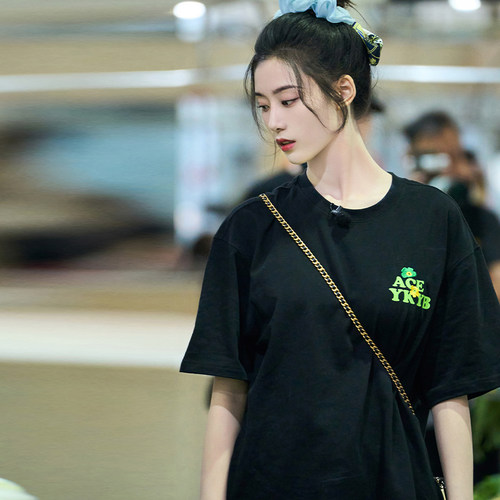 YKYB立体毛线钩针小花T恤