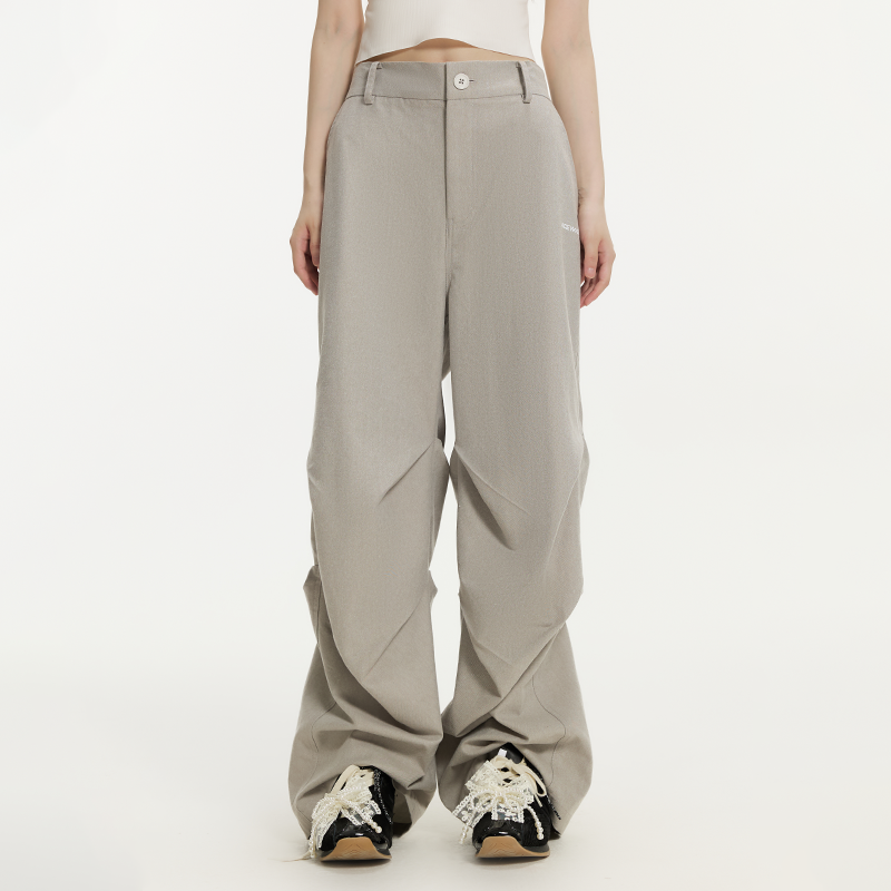 简约百搭宽松直筒休闲裤