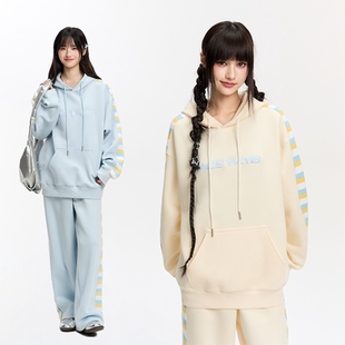 YKYB黄子韬 卫衣设计感侧边织带宽松百搭帽衫直筒休闲裤套装秋季