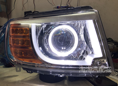 适用于新锐骐皮卡P11大灯总成改装双光透镜LED天使眼LED日行灯