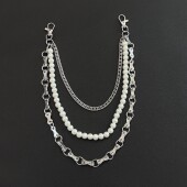 小众珍珠链条多层男款 裙子配饰腰链 子挂链牛仔裤 裤 链女潮酷ins裤