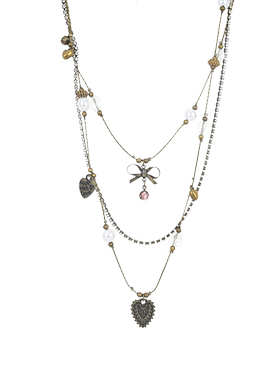 中古vintage爱心项链新款爆款