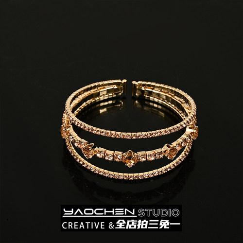 Vintage古着金色三层手镯
