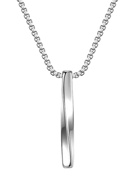 ins风钛钢项链螺旋吊坠男女款