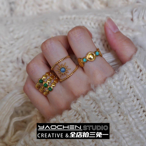埃及风多层戒指异域风小众气质