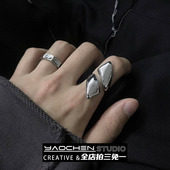 戒指冷淡风街头潮流时尚 2024年新款 小众设计ins个性 异形指环男女