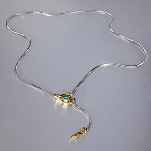 太勾人了!抽拉式灵蛇项链女生小众设计高级感锁骨链男款个性独特