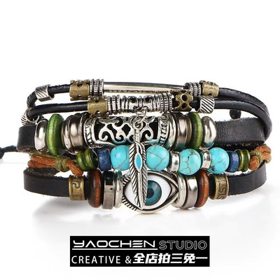 波西米亚民族风新款手工编织手链