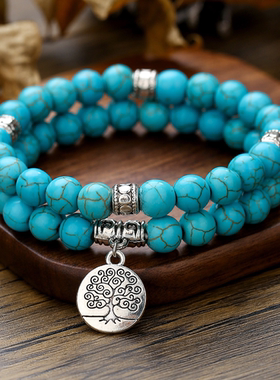 Vintage古着中古常青树串珠手链