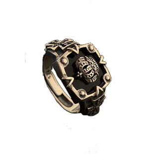 独特设计十字架皇冠开口戒指男女潮牌时尚轻奢个性复古小众设计