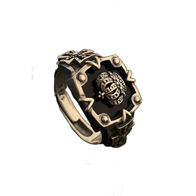 独特设计十字架皇冠戒指男女潮