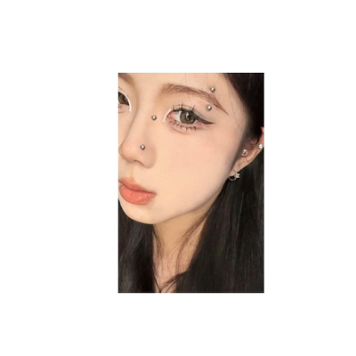 不打孔假唇钉贴无洞个性鼻钉眉钉