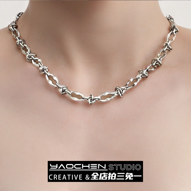 不掉色钛钢项链男款基础款街头