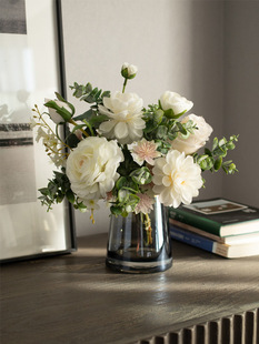 懒地北欧风客厅仿真花束假花插花装饰品摆件餐桌花沙文文艺摆花