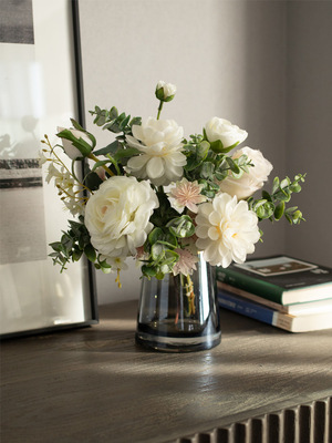 懒地北欧风客厅仿真花束假花插花装饰品摆件餐桌花沙文文艺摆花