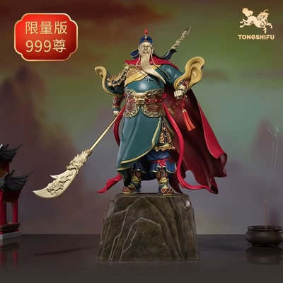 于荣光联名关羽铜摆件铜师傅关公