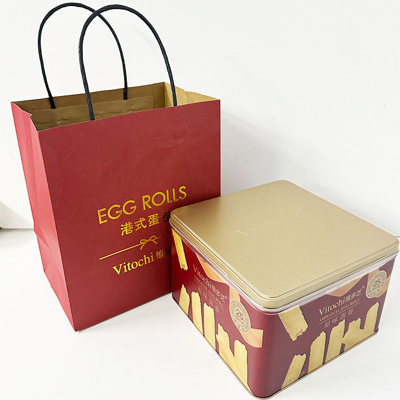 维多芝原味蛋卷300g罐装蛋卷过年货节日送礼新年休闲小零食品小吃