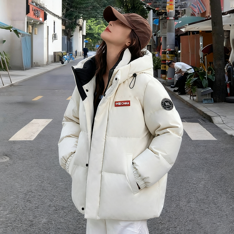 yaya鸭鸭羽绒服女爆款纯色简约