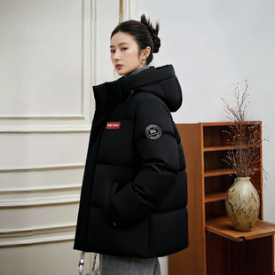 鸭鸭2025新款羽绒服女款90绒保暖外套小个子加厚高充绒量防风女装