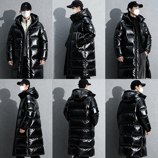 鸭鸭羽绒服男款青少年冬季鹅绒2025新款中长款加厚外套特厚防寒服