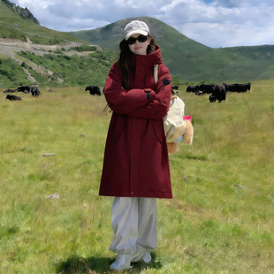 鸭鸭巨好看的冬装羽绒服女款红色加厚中长款防寒保暖2026新款外套