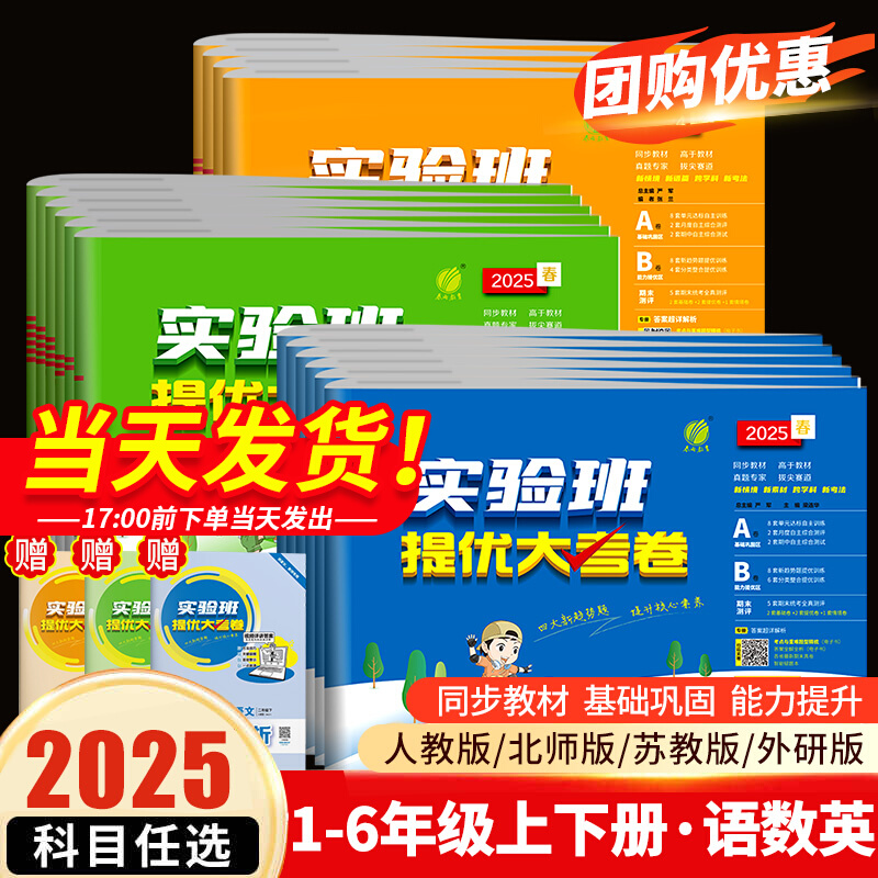 2025秋上册新版实验班提优大考卷
