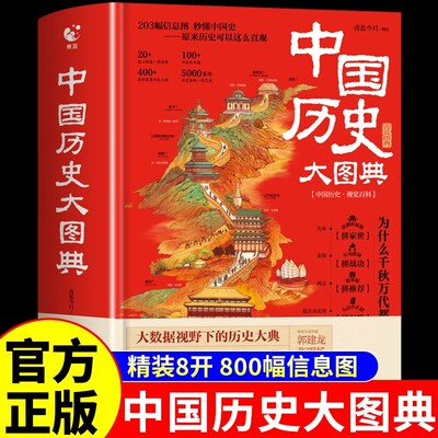 抖音同款】中国历史大图典正版 历史学家吴十洲推荐精装历史大百科历史类书籍小学生初中生适合看的课外阅读写给儿童的故事集大全