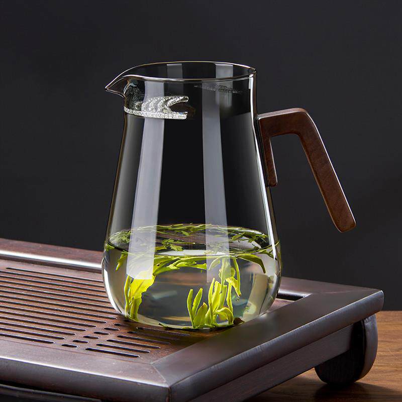 玻璃公道杯1000ml茶漏一体大号图片