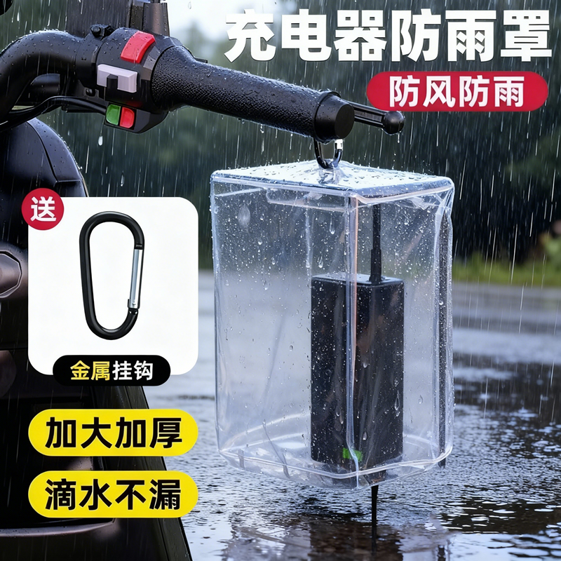 电动车充电器防水盒防雨罩防水散热通用充电户外收纳电瓶车保护