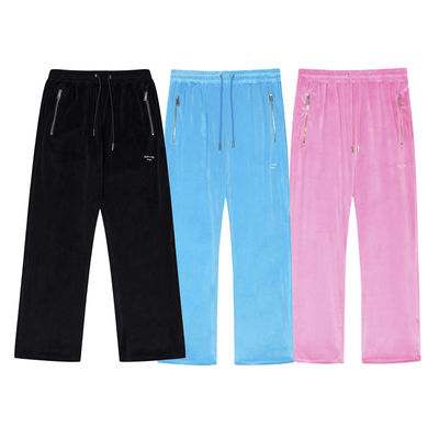 王嘉尔同款刺绣字母直筒休闲长裤