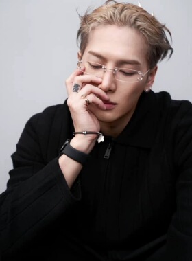 高品质TW王嘉尔同款条纹针织双开拉链开衫外套宽松休闲简约百搭