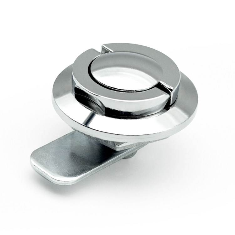 锌合金折叠转舌锁简易式柜门拉手信箱锁MS404-1-2卡紧箍手柄档片