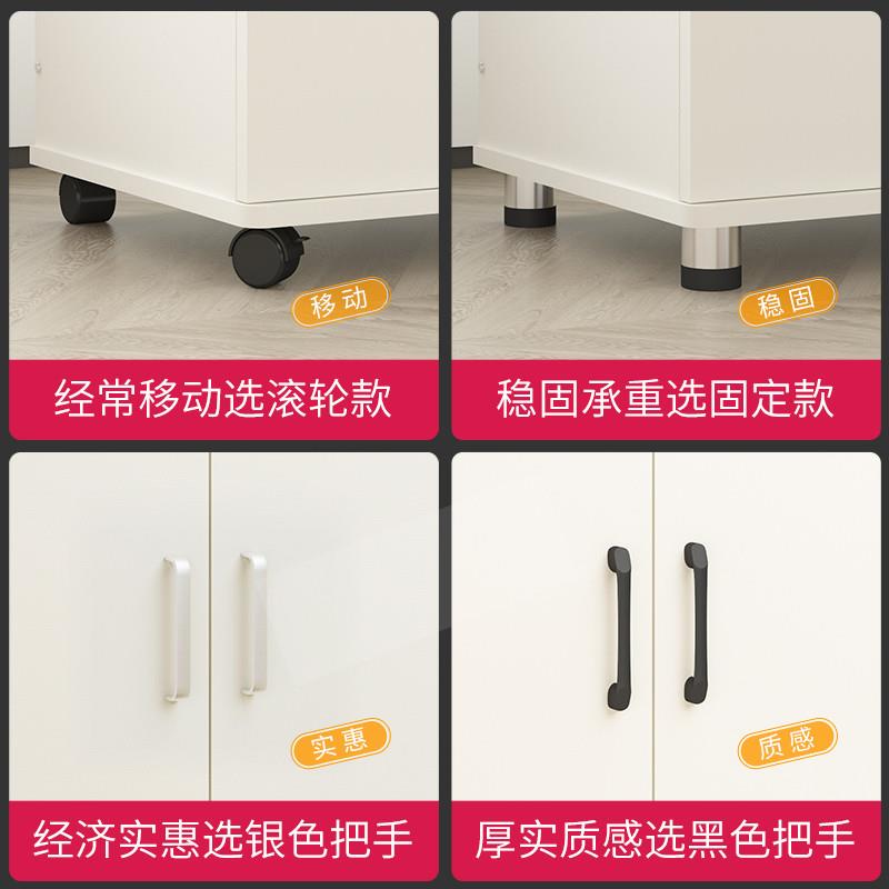 办公室双开门移动文件柜带锁收纳矮柜简约E1级落地储物柜加高边柜
