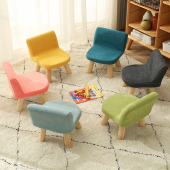 小凳子靠背家用儿童实木矮凳创意可爱婴儿座椅迷你沙发凳软座板凳