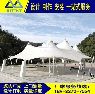 赣州户外张拉膜景观遮阳棚公园广场钢膜结构膜布帐篷