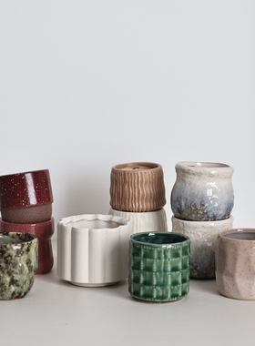 外贸出口北欧风格 精美釉面陶瓷多肉花盆part2