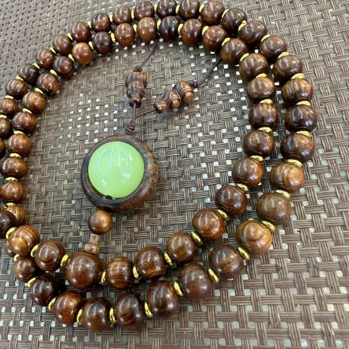 花梨木夜明珠手串黄花梨手链苹果珠佛珠文玩项链男女情侣包邮礼物