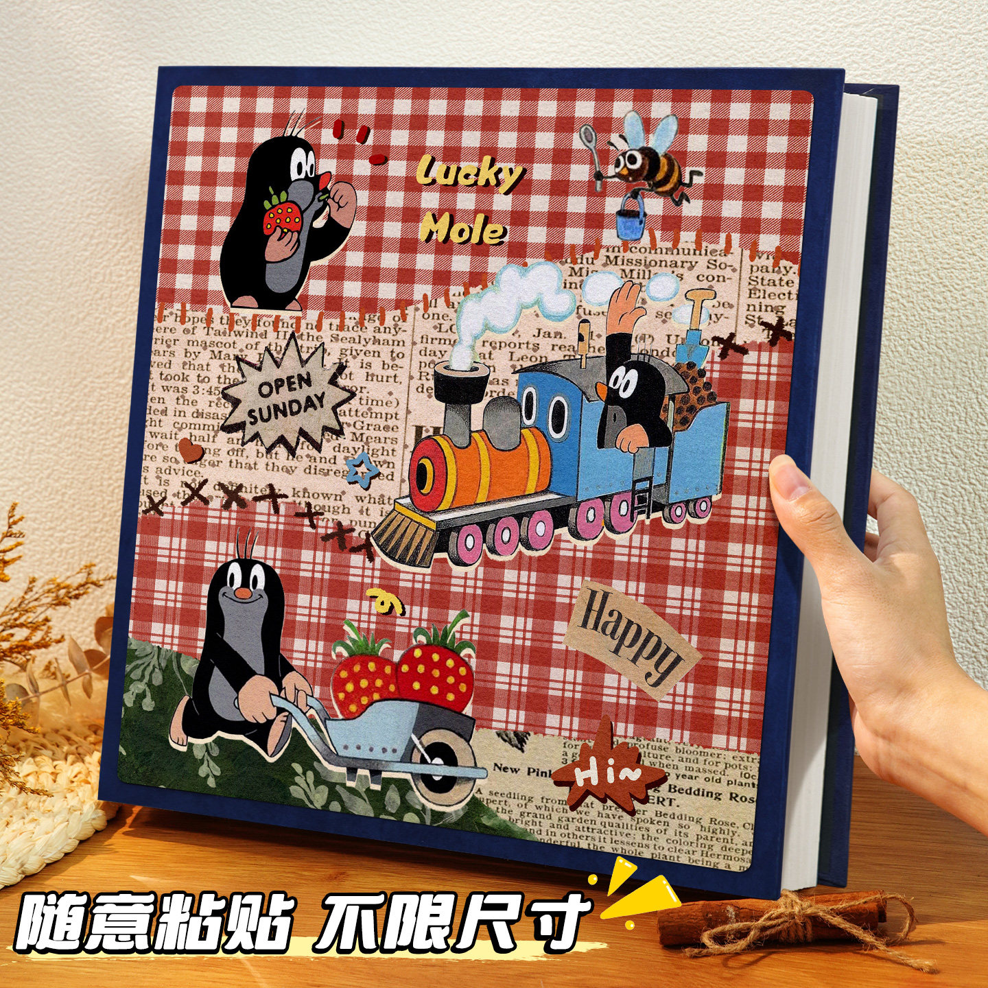 自粘式覆膜相册宝宝成长纪念册儿童家庭情侣照片diy大容量收纳册3