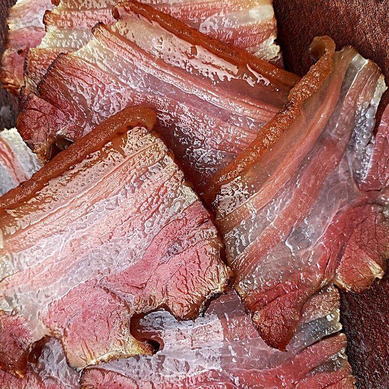 湖北恩施土家柏树丫柴火烟熏老腊肉3到7斤装真空包邮麻辣香肠猪脚