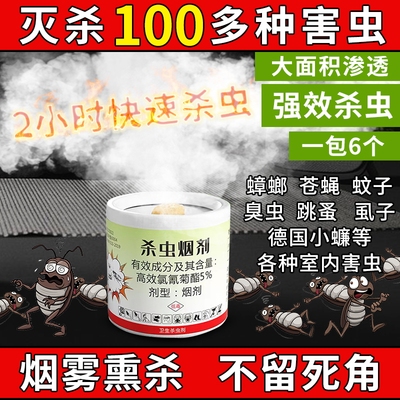 强力灭蟑螂烟熏床虫喷雾杀虫剂甲虫神器老鼠饭店冠康杀蟑烟剂工厂