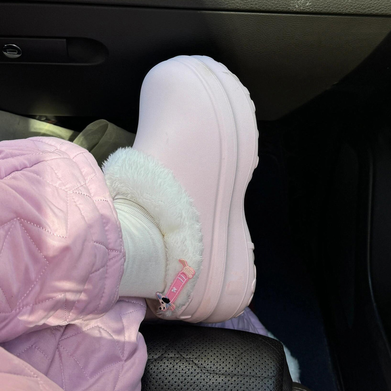 厨师鞋加绒内胆包头棉拖鞋女EVA厚底洞洞鞋冬季外穿防水防滑拖鞋