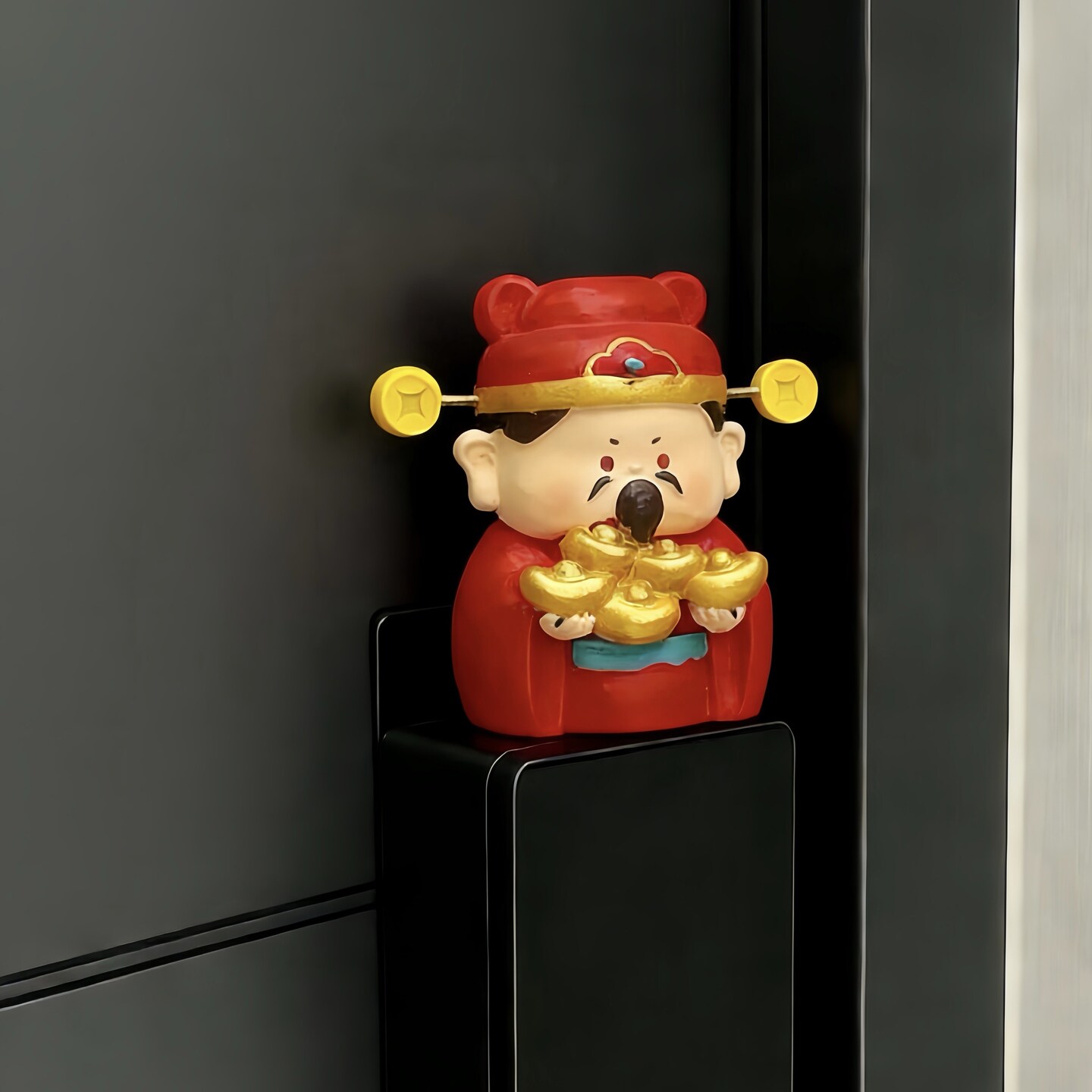 财神摆件新年装饰2026马年智能门锁装饰春节过年家居氛围感装饰