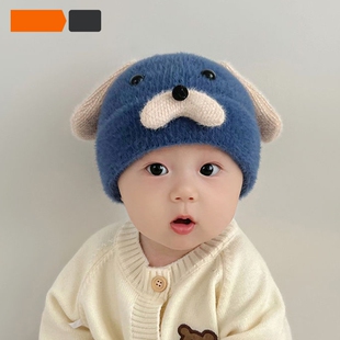 婴儿帽子秋冬款针织帽婴幼儿冬季可爱男2025新款一岁女宝宝护耳帽