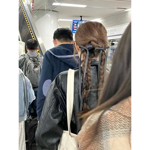圣诞蝴蝶结发饰飘带抓夹适合发量少的高级感小发夹子女头饰发卡