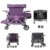 Beiduoxiang 8Th Generation Gt2 Purple Standard Double Seat + Extension + Rain Cover + Mosquito Net + Dinner Plate