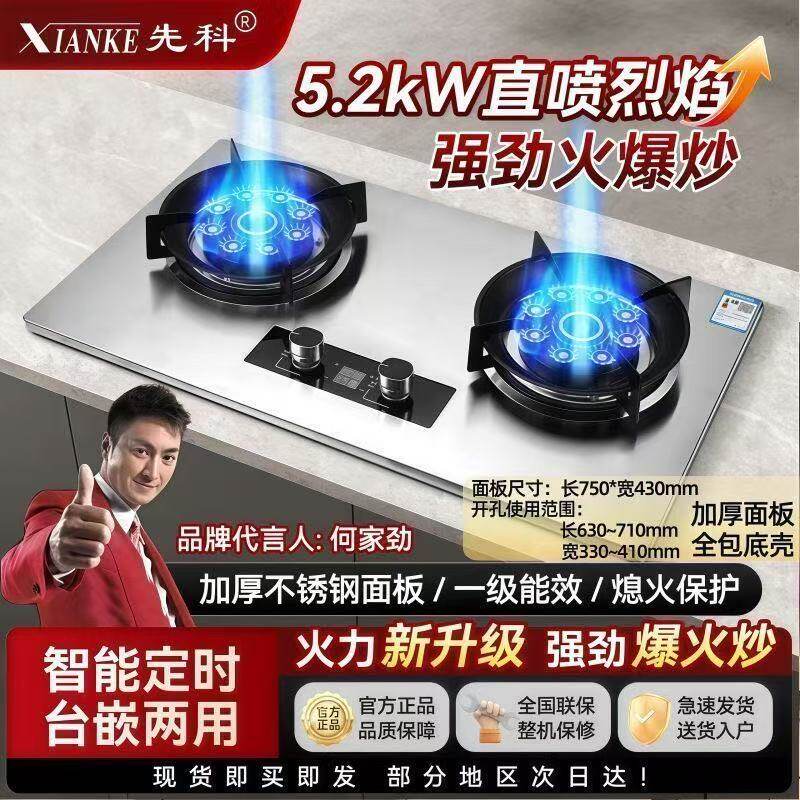 先科高端瓦斯炉纯铜直喷