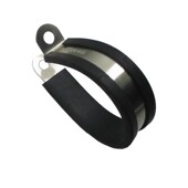 304不锈钢连胶条卡箍R型管夹P型固定卡电线夹软管波纹管管夹6.4孔