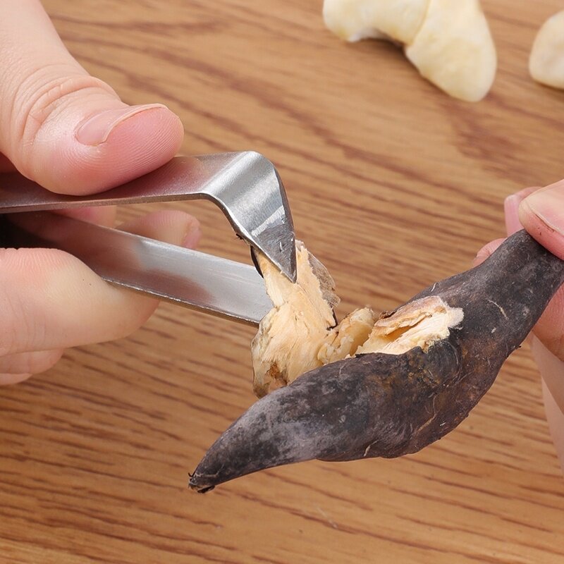 菱角剥壳器加厚剥生熟菱角夹子去皮神器不锈钢家用钳子剥菱角工具