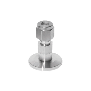 不锈钢兰KF法卡套转接头304真空转VCR直通一体光杆直接KF16 25 40